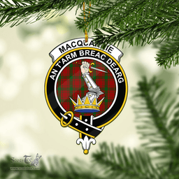 Scottish Macquarrie Clan Tartan Mica Ornament Christmas Decoratio - 2-Sided  Scottish Plaid Tartan Plaid
