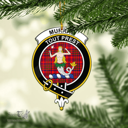 Scottish Murray Of Tulloch Modern Clan Tartan Mica Ornament Christmas Decoratio - 2-Sided  Scottish Plaid Tartan Plaid