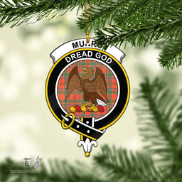 Scottish Munro Ancient Clan Tartan Mica Ornament Christmas Decoratio - 2-Sided  Scottish Plaid Tartan Plaid
