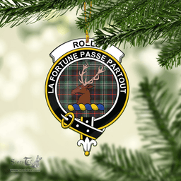 Scottish Rollo Hunting Clan Tartan Mica Ornament Christmas Decoratio - 2-Sided  Scottish Plaid Tartan Plaid