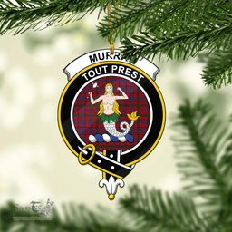 Scottish Murray Of Tullibardine Clan Tartan Mica Ornament Christmas Decoratio - 2-Sided  Scottish Plaid Tartan Plaid