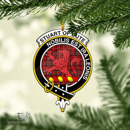 Scottish Stuart Of Bute Clan Tartan Mica Ornament Christmas Decoratio - 2-Sided  Scottish Plaid Tartan Plaid