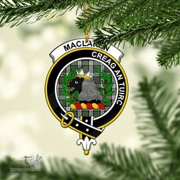 Scottish Maclaren Dress Clan Tartan Mica Ornament Christmas Decoratio - 2-Sided  Scottish Plaid Tartan Plaid