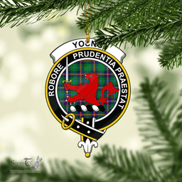 Scottish Young Modern Clan Tartan Mica Ornament Christmas Decoratio - 2-Sided  Scottish Plaid Tartan Plaid