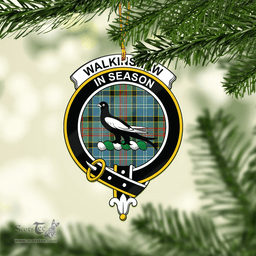Scottish Walkinshaw Clan Tartan Mica Ornament Christmas Decoratio - 2-Sided  Scottish Plaid Tartan Plaid