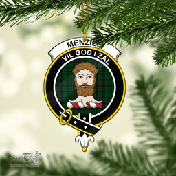 Scottish Menzies Green Clan Tartan Mica Ornament Christmas Decoratio - 2-Sided  Scottish Plaid Tartan Plaid