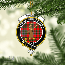 Scottish Spens Modern Clan Tartan Mica Ornament Christmas Decoratio - 2-Sided  Scottish Plaid Tartan Plaid