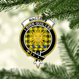 Scottish Macleod Of Lewis Modern Clan Tartan Mica Ornament Christmas Decoratio - 2-Sided  Scottish Plaid Tartan Plaid