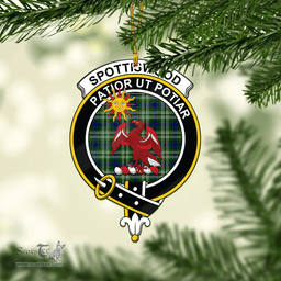 Scottish Spottiswood Clan Tartan Mica Ornament Christmas Decoratio - 2-Sided  Scottish Plaid Tartan Plaid