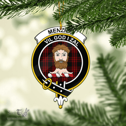 Scottish Menzies Hunting Clan Tartan Mica Ornament Christmas Decoratio - 2-Sided  Scottish Plaid Tartan Plaid