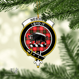Scottish Nesbitt Modern Clan Tartan Mica Ornament Christmas Decoratio - 2-Sided  Scottish Plaid Tartan Plaid