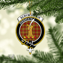 Scottish Scrymgeour Clan Tartan Mica Ornament Christmas Decoratio - 2-Sided  Scottish Plaid Tartan Plaid