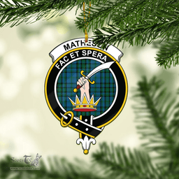 Scottish Matheson Hunting Clan Tartan Mica Ornament Christmas Decoratio - 2-Sided  Scottish Plaid Tartan Plaid