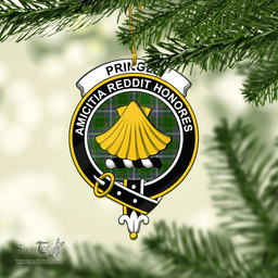 Scottish Pringle Clan Tartan Mica Ornament Christmas Decoratio - 2-Sided  Scottish Plaid Tartan Plaid
