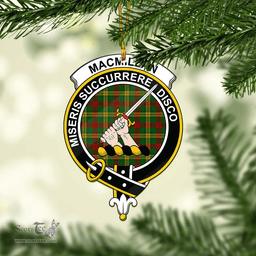 Scottish Macmillan Society Of Glasgow Clan Tartan Mica Ornament Christmas Decoratio - 2-Sided  Scottish Plaid Tartan Plaid