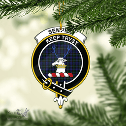 Scottish Sempill Clan Tartan Mica Ornament Christmas Decoratio - 2-Sided  Scottish Plaid Tartan Plaid