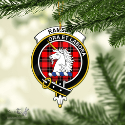 Scottish Ramsay Modern Clan Tartan Mica Ornament Christmas Decoratio - 2-Sided  Scottish Plaid Tartan Plaid