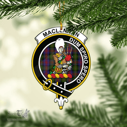 Scottish Maclennan Clan Tartan Mica Ornament Christmas Decoratio - 2-Sided  Scottish Plaid Tartan Plaid