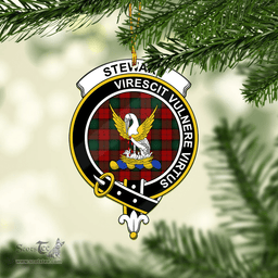 Scottish Stewart Of Atholl Clan Tartan Mica Ornament Christmas Decoratio - 2-Sided  Scottish Plaid Tartan Plaid
