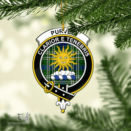 Scottish Purves Clan Tartan Mica Ornament Christmas Decoratio - 2-Sided  Scottish Plaid Tartan Plaid
