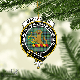 Scottish Macthomas Ancient Clan Tartan Mica Ornament Christmas Decoratio - 2-Sided  Scottish Plaid Tartan Plaid