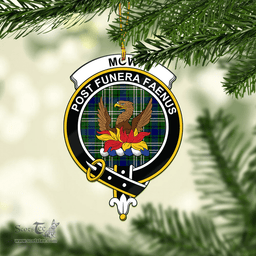 Scottish Mow Clan Tartan Mica Ornament Christmas Decoratio - 2-Sided  Scottish Plaid Tartan Plaid