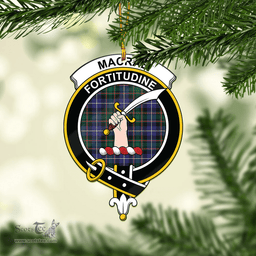 Scottish Macrae Hunting Modern Clan Tartan Mica Ornament Christmas Decoratio - 2-Sided  Scottish Plaid Tartan Plaid