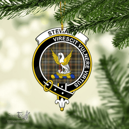 Scottish Stewart Hunting Weathered Clan Tartan Mica Ornament Christmas Decoratio - 2-Sided  Scottish Plaid Tartan Plaid