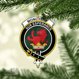 Scottish Moncrieff Of Atholl Clan Tartan Mica Ornament Christmas Decoratio - 2-Sided  Scottish Plaid Tartan Plaid