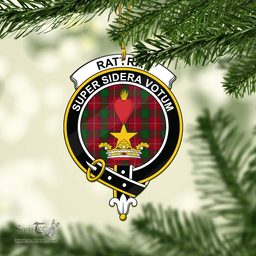 Scottish Rattray Clan Tartan Mica Ornament Christmas Decoratio - 2-Sided  Scottish Plaid Tartan Plaid