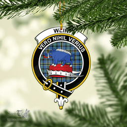 Scottish Weir Ancient Clan Tartan Mica Ornament Christmas Decoratio - 2-Sided  Scottish Plaid Tartan Plaid