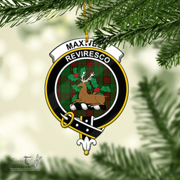 Scottish Maxwell Hunting Clan Tartan Mica Ornament Christmas Decoratio - 2-Sided  Scottish Plaid Tartan Plaid