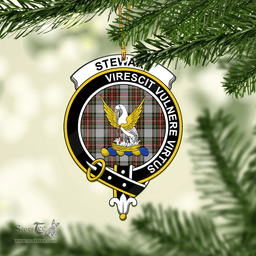Scottish Stewart Dress Clan Tartan Mica Ornament Christmas Decoratio - 2-Sided  Scottish Plaid Tartan Plaid