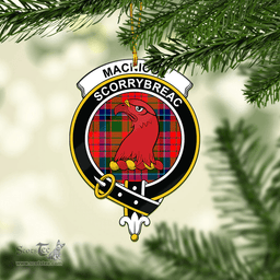 Scottish Macnicol Of Scorrybreac Clan Tartan Mica Ornament Christmas Decoratio - 2-Sided  Scottish Plaid Tartan Plaid