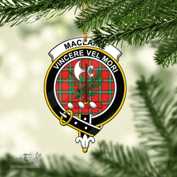 Scottish Maclaine Of Loch Buie Clan Tartan Mica Ornament Christmas Decoratio - 2-Sided  Scottish Plaid Tartan Plaid