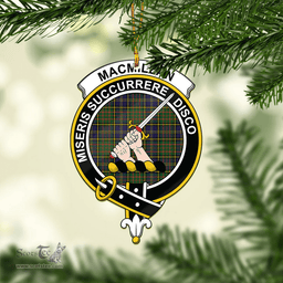 Scottish Macmillan Hunting Modern Clan Tartan Mica Ornament Christmas Decoratio - 2-Sided  Scottish Plaid Tartan Plaid