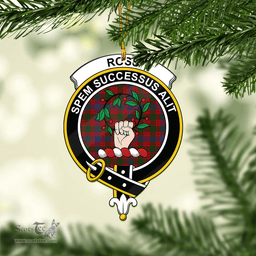Scottish Ross Clan Tartan Mica Ornament Christmas Decoratio - 2-Sided  Scottish Plaid Tartan Plaid