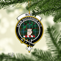 Scottish Ross Hunting Clan Tartan Mica Ornament Christmas Decoratio - 2-Sided  Scottish Plaid Tartan Plaid
