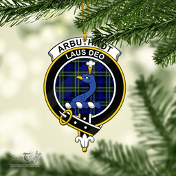 Scottish Arbuthnot Modern Clan Tartan Mica Ornament Christmas Decoratio - 2-Sided  Scottish Plaid Tartan Plaid