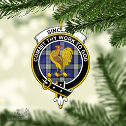 Scottish Sinclair Dress Clan Tartan Mica Ornament Christmas Decoratio - 2-Sided  Scottish Plaid Tartan Plaid
