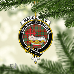 Scottish Macdonald Of Kingsburgh Clan Tartan Mica Ornament Christmas Decoratio - 2-Sided  Scottish Plaid Tartan Plaid