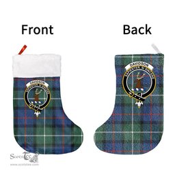 Scottish Davidson of Tulloch Clan Tartan Christmas Stocking - Crest Classic