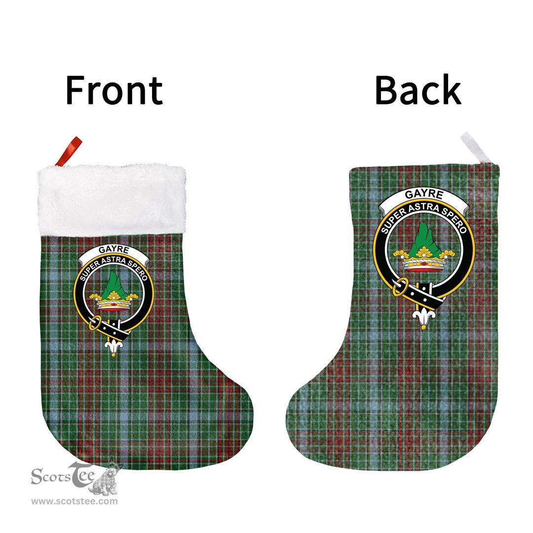 Scottish Gayre Clan Tartan Christmas Stocking - Crest Classic