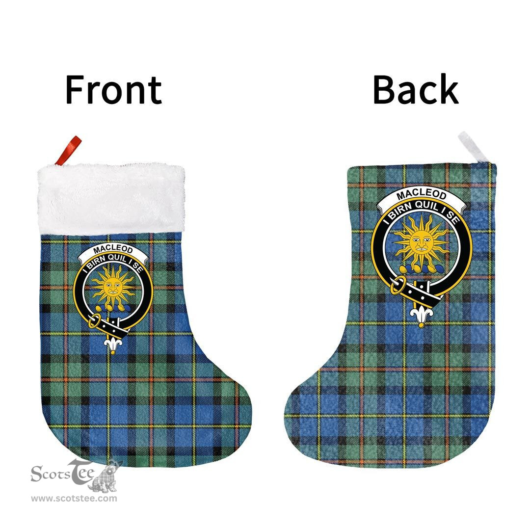 Scottish MacLeod of Harris Ancient Clan Tartan Christmas Stocking - Crest Classic
