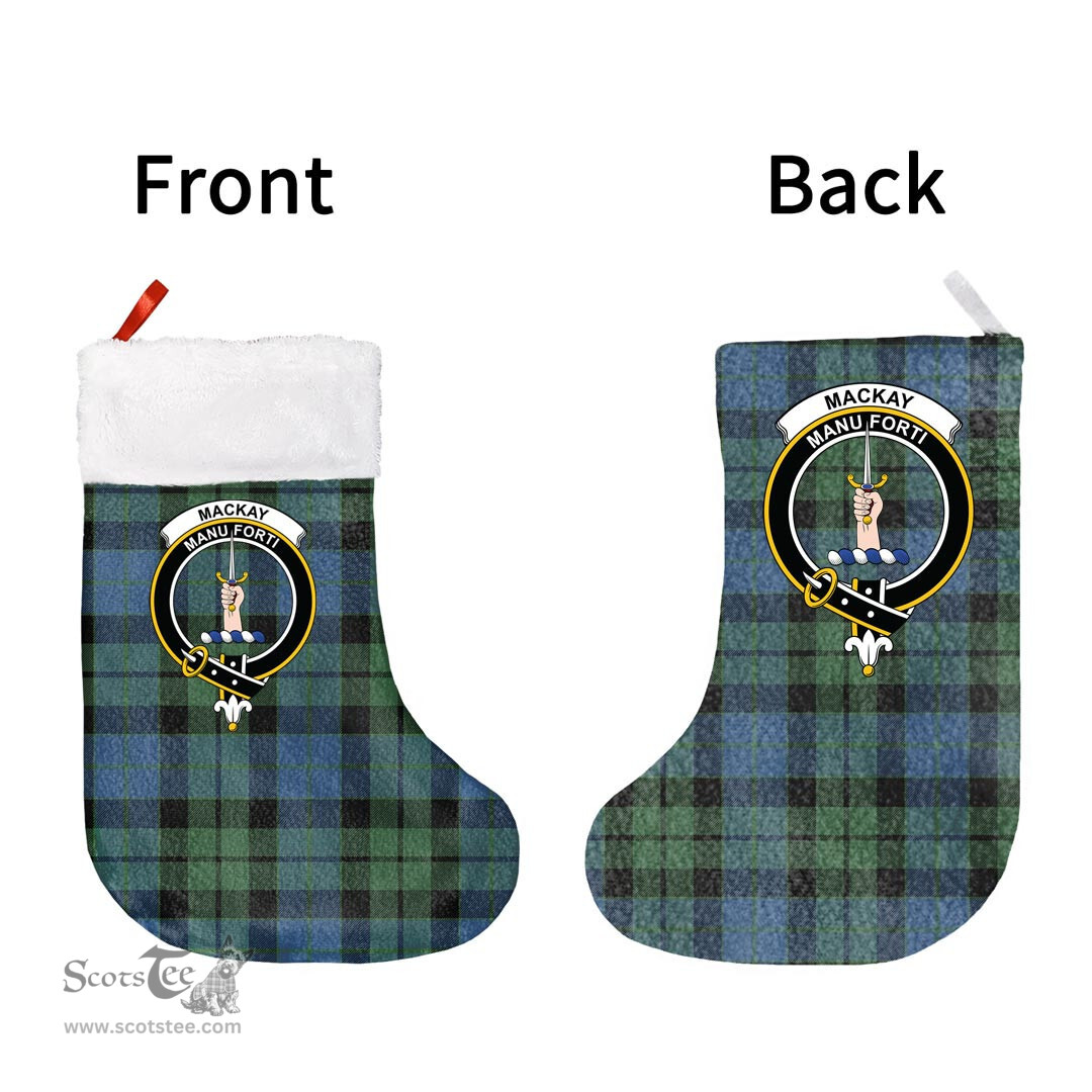 Scottish MacKay Ancient Clan Tartan Christmas Stocking - Crest Classic