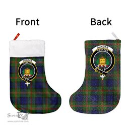 Scottish Dundas Modern Clan Tartan Christmas Stocking - Crest Classic