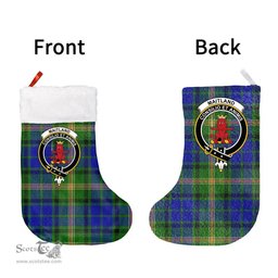 Scottish Maitland Clan Tartan Christmas Stocking - Crest Classic