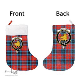 Scottish MacTavish Modern Clan Tartan Christmas Stocking - Crest Classic