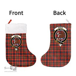 Scottish Innes Modern Clan Tartan Christmas Stocking - Crest Classic