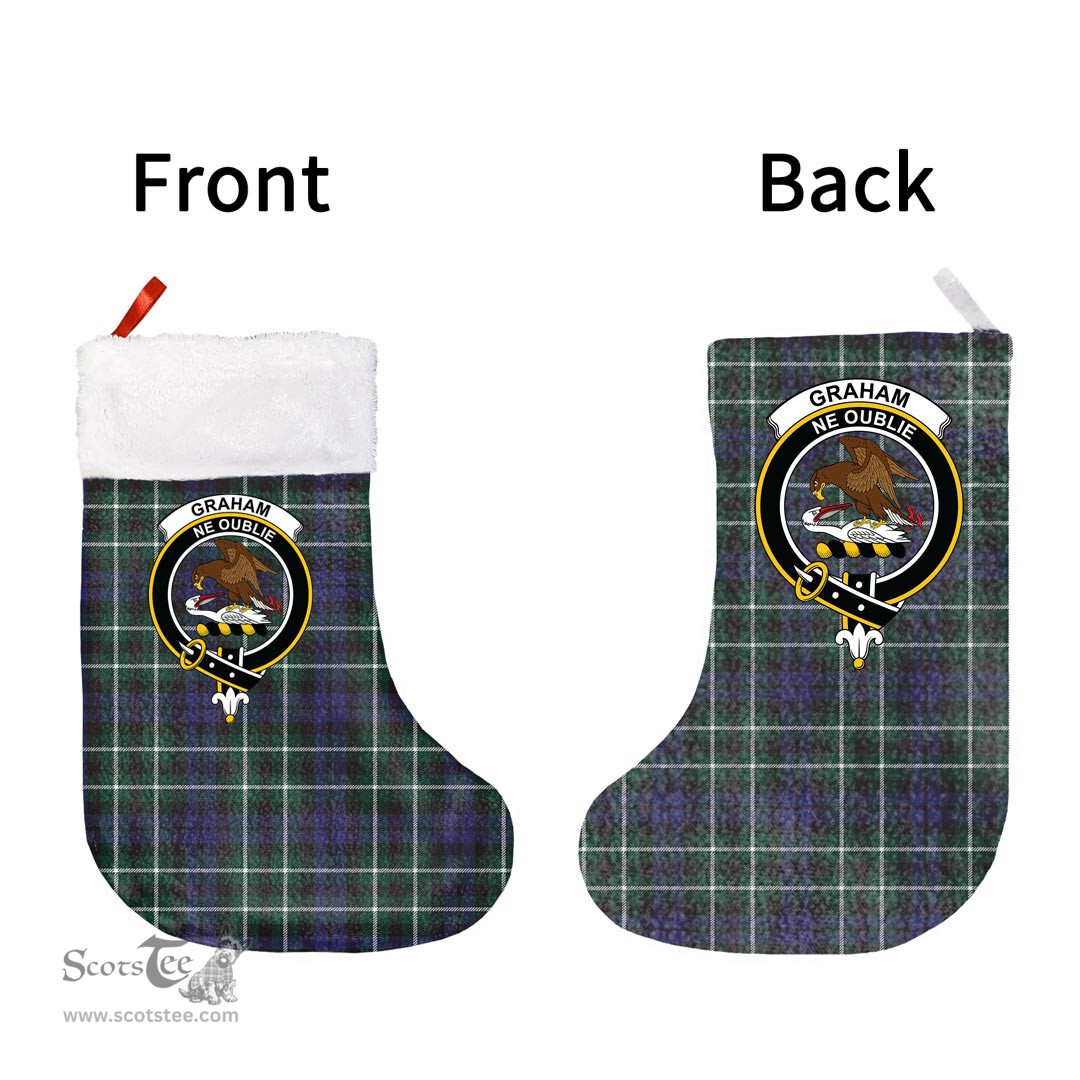Scottish Graham of Montrose Modern Clan Tartan Christmas Stocking - Crest Classic